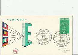 EUROPA CEPT 1960 - FRANCE FDC ECOLE DES CADRES - JOURNEE DE L'EUROPE  W 1 ST OF 25 FR. POSTM PARIS JUN 3 REFR2188 - 1959