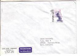 GOOD SWEDEN Postal Cover To ESTONIA 2000 - Good Stamped: Bicycle - Briefe U. Dokumente