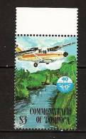 Dominique Dominica 1984 N° 837 Iso ** Avion, Aviation Civile, OACI, Jungle, Fleuve, Casa, Nature - Dominique (1978-...)