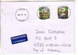 GOOD SWEDEN Postal Cover To ESTONIA 2005 - Good Stamped: Gardens - Briefe U. Dokumente