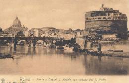 Rome  Ponte E Castel S. Angelo Con Veduta Del S. Pietro  A-878 - Castel Sant'Angelo