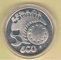 ESPAÑA -  5 ECU  1989 - PLATA - Andere & Zonder Classificatie