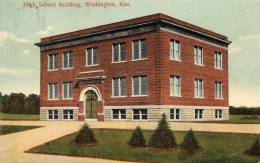 Washington Kans High School 1910 Postcard - Autres & Non Classés