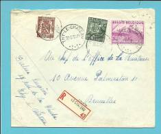 715+768+770 Op Brief Aangetekend Met Stempel THY-LE-CHATEAU - 1948 Esportazione