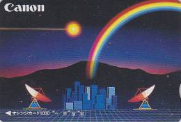 RARE Carte Prépayée Japon - ESPACE - PARABOLE & ARC EN CIEL - SPACE & RAINBOW Japan Prepaid Card - Quo Karte - 325 - Space