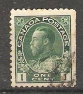 Canada  1912  King George V  (o) - Single Stamps