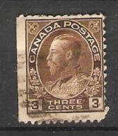 Canada  1912  King George V  (o) - Single Stamps