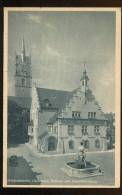 CPA Allemagne FRIEDRICHSHAFEN Rathaus Und Zeppelinbrunnen La Mairie L'Eglise Et La Fontaine - Friedrichshafen