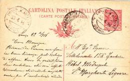 CARTOLINA POSTALE ITALIANA,PC STATIONERY  SENT TO MAIL IN 1916. - Postwaardestukken