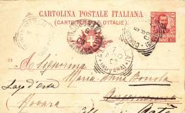 CARTOLINA POSTALE ITALIANA,PC STATIONERY  SENT TO MAIL IN 1903. - Postwaardestukken