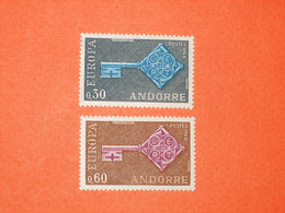 ANDORRE FRANCAIS 1968-N°188/89 Europa, 2 Valeurs **.  Superbe - 1968