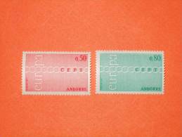 ANDORRE FRANCAIS 1971-N°212/213 Europa, 2 Valeurs **.  Superbe - 1971