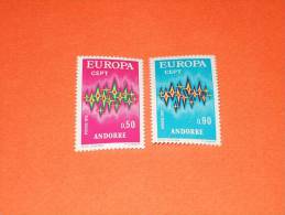 ANDORRE FRANCAIS 1972-N°217/218 Europa, 2 Valeurs **.  Superbe - 1972