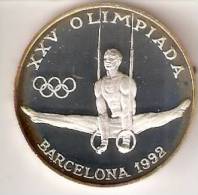 MONEDA DE PLATA DE ANDORRA DE 20 DINERS AÑO 1990 DE LAS OLIMPIADAS DE BARCELONA 1992 (AROS) SILVER-ARGENT - Andorra