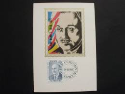 Luxemburg 1009 Maximumkarte MK/MC Auf Seidendruckkarte, EUROPA/CEPT 1980, Jean Monnet (1888-1979) - Maximum Cards