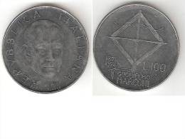 Italia 100 Lire 1974    Km 112  Unc - 100 Liras