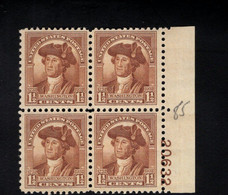 206522017 1932 (XX)  POSTFRIS MINT NEVER HINGED  SCOTT 706 PCN  BLOCK - Neufs