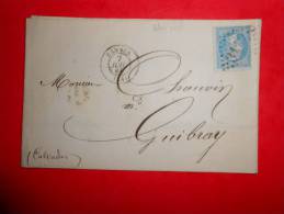 Lot.f 18;LAC De  Renne;cachet   Passe Au Verso;nuance,variété A Etudier - 1862 Napoléon III