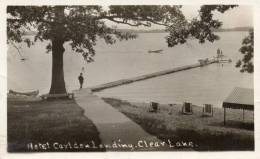Clear Lake Ia Hotel Carldon Landing Old Real Photo Postcard - Other & Unclassified