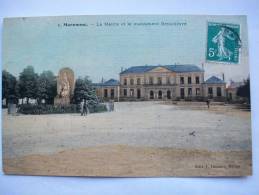 Ma Réf: 74-17-5.                MAROMME    La Mairie Et Le Monument Besselièvre. ( Colorisée Et Toilée ). - Maromme