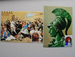 Griechenland 1481/2 Maximumkarte MK/MC, EUROPA/CEPT 1982, Historische Ereignisse - Cartoline Maximum
