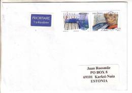 GOOD SWEDEN Postal Cover To ESTONIA 2007 - Good Stamped: Fishing - Briefe U. Dokumente