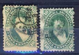 #C1836. Argentina 1868. Michel 21 X2. Cancelled - Usados