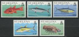 104 SAINTE HELENE 1985 - Poisson Et Crustace - Neuf Sans Charniere (Yvert 420/24) - Sint-Helena