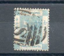 Hong Kong. 10 Cents Sur 12 Cents Bleu Clair - Used Stamps