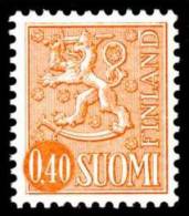 FINLAND, M-63 Lions Definitives 0,40 Orange Type II HaP** - Ongebruikt