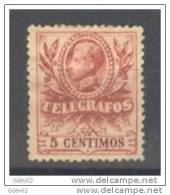 ESTGF39-L3301.España Spain Espagne TELEGRAFOS ESPAÑOL .1905 (Ed 39*)  Charnela.LUJO. - Telegrafi