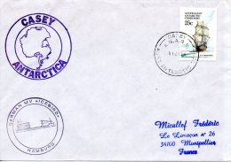 ANTARCTIQUE AUSTRALIEN. Enveloppe Polaire De 1986. Base Casey. German MV "Icebird". - Barcos Polares Y Rompehielos