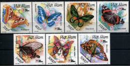 VIETNAM Papillons, Insectes (yvert N° 1250/56) **  MNH Perforate - Papillons