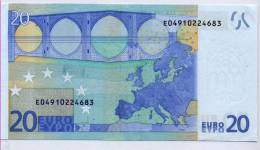 EURONOTES BANCONOTA BILLET DA 20 EURO E SLOVACCHIA G015F1 FDS - 20 Euro