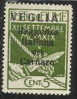 VEGLIA 1920 REGGENZA ITALIANA DEL CARNARO CENT.  5 5C MNH - Arbe & Veglia