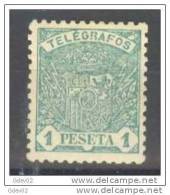 ESTGF36-3302TESO.Spain.Espagne.ESCUDO DE ESPAÑA.TELEGRAFOS DE ESPAÑA .1901 (Ed 36*)  Charnela.LUJO. - Other & Unclassified