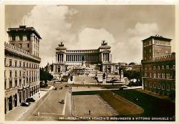 ROMA. PIAZZA VENEZIA E MONUMENTO A VITTORIO EMANUELE II. BELLA CARTOLINA DEL 1937 - Places