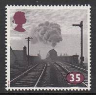 Great Britain Scott #1536 MNH 35p Locomotive Entering Station - Unused Stamps