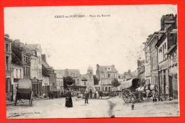 CRECY En PONTHIEU - Place Du Marché. (belle Animation) - Crecy En Ponthieu