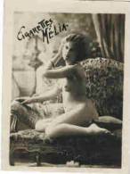 CHROMO EROTIQUE Artistes PIN UP  Cigarettes MELIA : " Femme Nue " - Melia