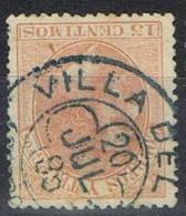 Sello 15 Cts Alfonso XII,  Fechador Trebol VILLA Del RIO (Corsoba), Num 210 º - Used Stamps