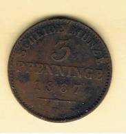 ALEMANIA - GERMANY - PRUSIA   3 Pfennig 1867B  KM482 - Altri & Non Classificati