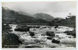 BEDDGELERT : FALLS BY LLEWELYN MILL - Caernarvonshire