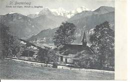 ST. BEATENBERG. KIRCHE MIT EIGER MÖNCH U. JUNGFRAU. - Beatenberg