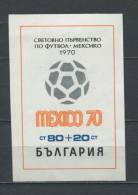 Bulgaria 1970 Mi Block 26 MLH Sport Soccer - 1970 – Mexico