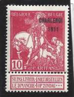 Belgique 107 * - 1910-1911 Caritas