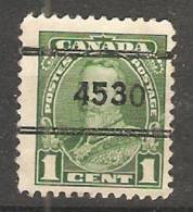 Canada  1932  King George V  (o) - Vorausentwertungen