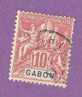 COLONIES FRANCAISES GABON TIMBRE N° 20 OBLITERE - Other & Unclassified