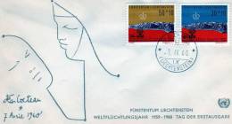 Liechtenstein: 1960 Très Belle Fdc "année Mondiale Du Réfugié" Très Belle Illustration De Jean Cocteau - Refugees