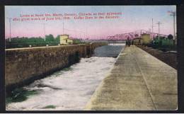 RB 919 - Early Postcard - Locks At Sault Ste. Marie Ontario Canada - After Great Wreck Of June 1909 - Autres & Non Classés